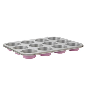 Two Tone Muffin Pan 12 Cup Purple